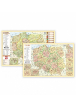 Podkładka na biurko - Mapa adm. i kodowa Polska