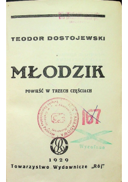 Dzieła Młodzika 1929 r.