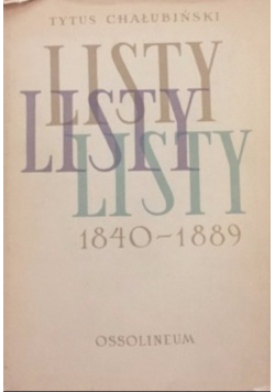 Chałubiński Listy 1840 - 1889