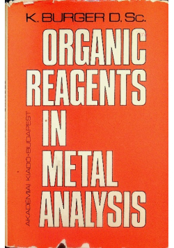 Organic reagents in mental analysis