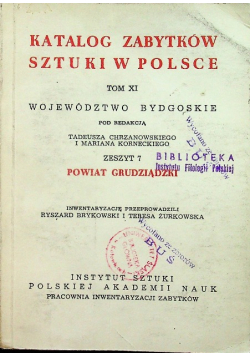 Katalog zabytków sztuki Polsce Powiat Grudziądzki