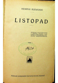 Listopad  tom 1 i 2