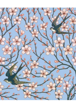 Karnet 17x14cm z kopertą Almond Blossom and Swallo