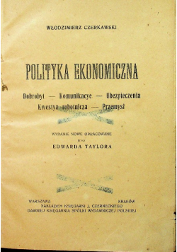 Polityka Ekonomiczna 1919 r.