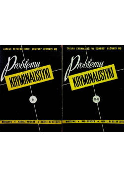 Problemy kryminalistyki Tom 84 do 86