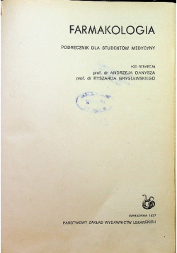 Farmakologia podręcznik dla studentów medycyny