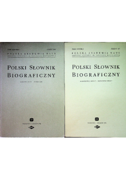 Polski słownik biograficzny 3 zeszyty