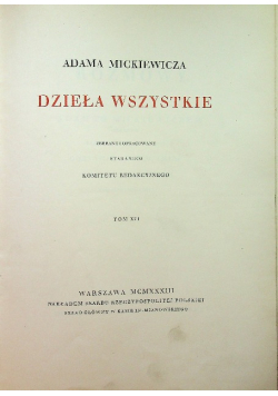 Dzieła wszystkie Tom XIII 1936 r