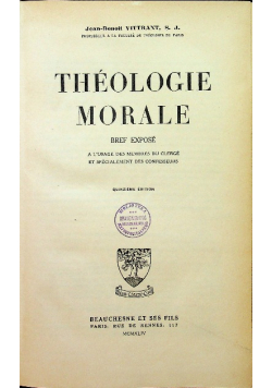 Theologie morale 1944 r