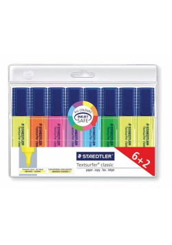 Zakreślacze Textsurfer 6 kolorów + 2 STAEDTLER
