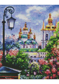 Diamentowa mozaika - Kijów na wiosnę 40x50cm
