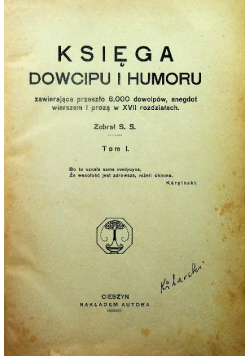 Księga Dowcipu i humoru tom 1 1932 r.