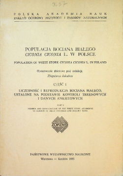 Populacja bociana białego Ciconia Ciconia