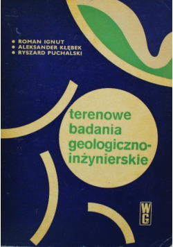 Terenowe badania geologiczno   inżynierskie