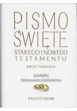 Biblia Tysiąclecia Pamiątka Sakramentu Małżeństwa