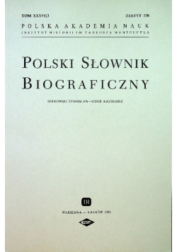 Polski Słownik Biograficzny Zeszyt 150