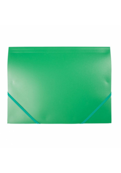 Teczka plastikowa z gumką zielona D.RECT