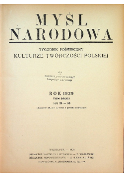 Myśl Narodowa Tom II 1929