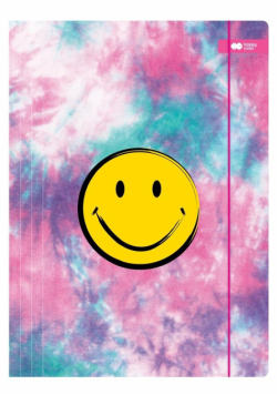 Teczka A4+ z gumką Smile różowa HAPPY COLOR