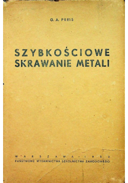 Szybkościowe skrawanie metali