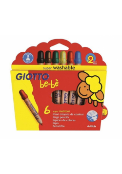 Kredki grube 6 kolorów Bebe GIOTTO