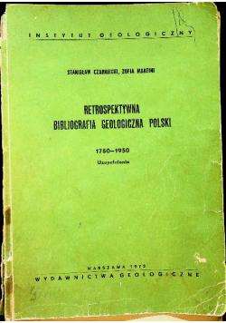 Retrospektywna Bibliografia Geologiczna Polski