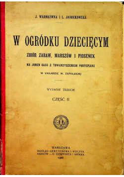 W ogródku dziecięcym Część II 1908 r.