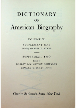 Dictionary of American Biography tom XI suplement II