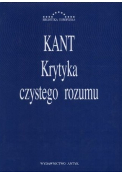 Kant krytyka czystego rozumu