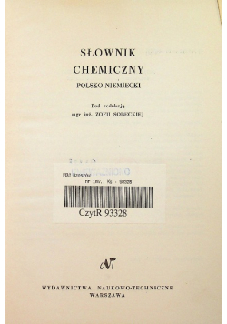 Słownik chemiczny polsko niemiecki polnisch deutsches