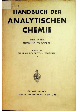 Handbuch analytischen chemie II