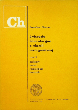 Ćwiczenia laboratoryjne z chemii nieorganicznej Część III