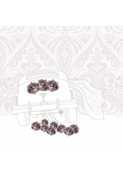 Karnet Swarovski kwadrat CL0115 Ślub samochód