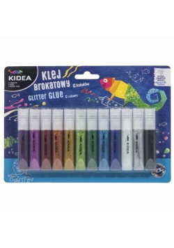 Klej brokatowy 12x6ml KIDEA