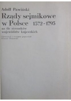 Rządy sejmikowe w Polsce 1572-1795