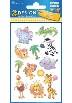Naklejki papierowe błyszczące - Safari