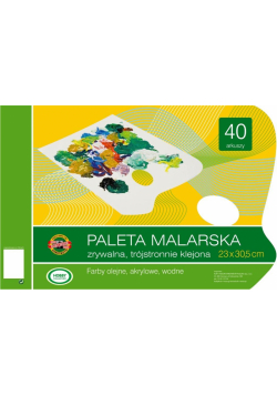 Paleta malarska 23x30 zrywalna 40 arkuszy