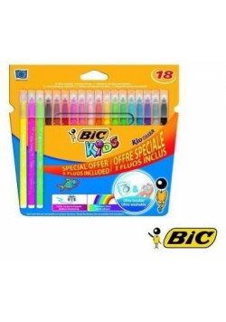 Flamastry Kid Couleur Fluo 15+3 kolory BIC