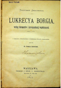Lukrecya Borgia 1877 r.