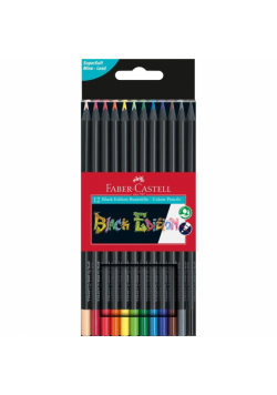 Kredki trójkątne Black 12 kolorów FABER CASTELL