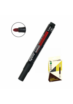Marker permanentny GR-103R czarny (12szt) GRAND
