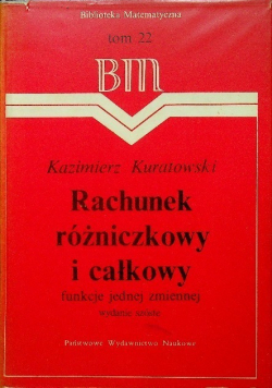 Rachunek różniczkowy i całkowy funkcje jednej zmiennej