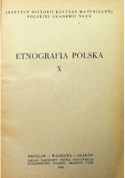 Etnografia Polska X