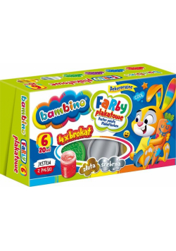 Farby plakatowe 6 kolorów brokatowych 20ml BAMBINO