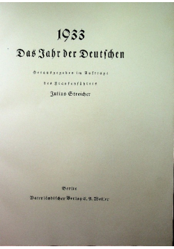 Das jahr der deutchen 1933 r.