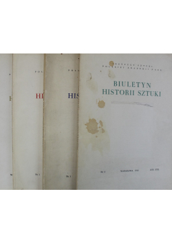 Biuletyn Historii sztuki nr 1 do 4