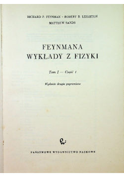 Feynmana Wykłady z fizyki tom 1 część 1