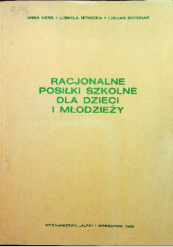 Racjonalne posiłki szkolne dla dzieci i młodzieży