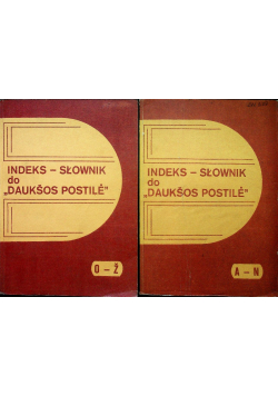 Indeks - Słownik do Dauksos Postile Tom I i II