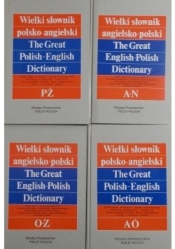Wielki słownik polsko - angielski tom 1 do 4